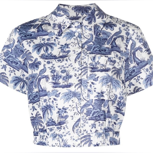 Staud NWT transit short sleeve crop top - Picture 3 of 6